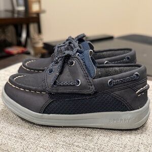 Sperry Boys Gamefish Velcro-Closure Slip-On Loafer (Size: 9M)(Blue & Grey)